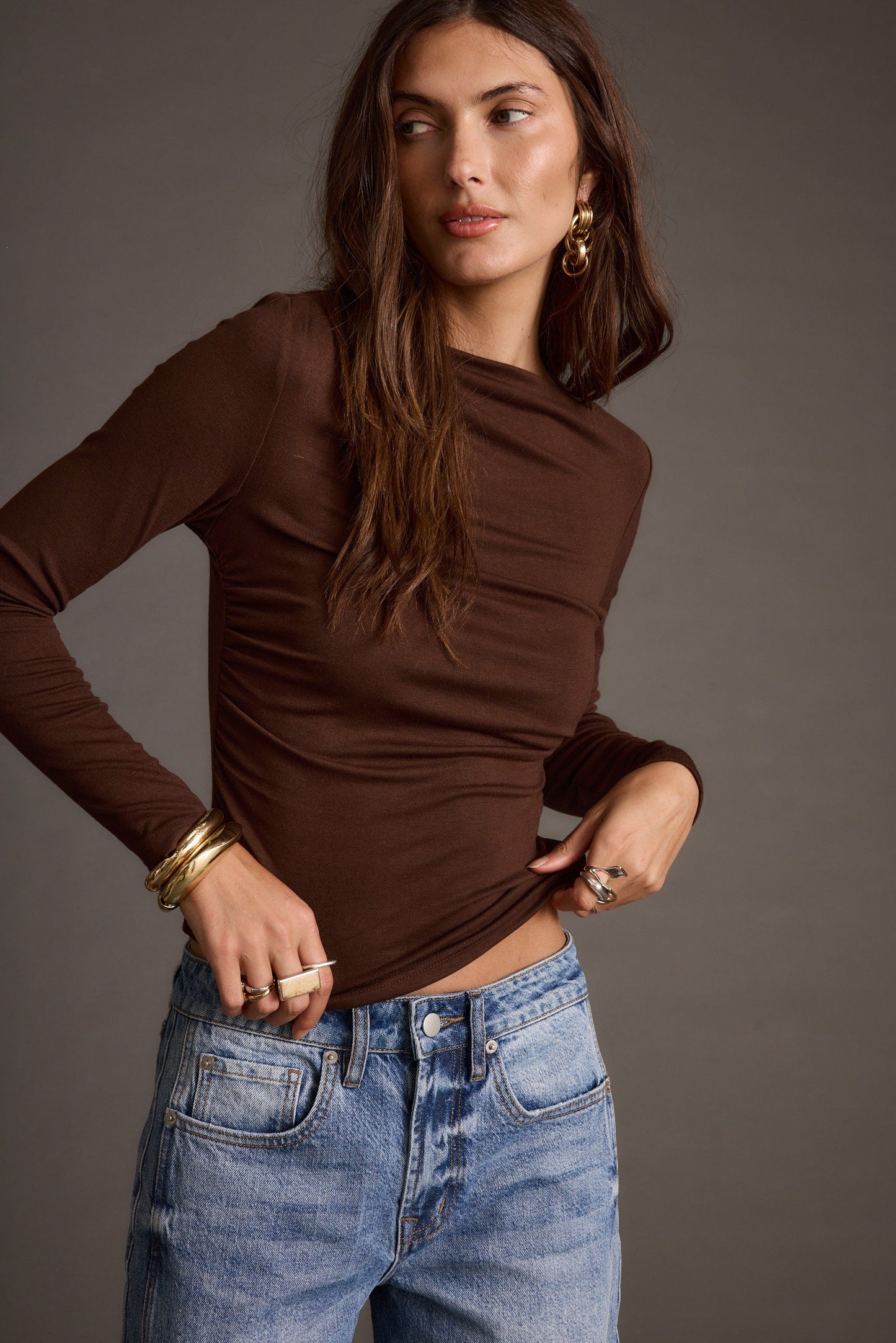 Romy Espresso Top