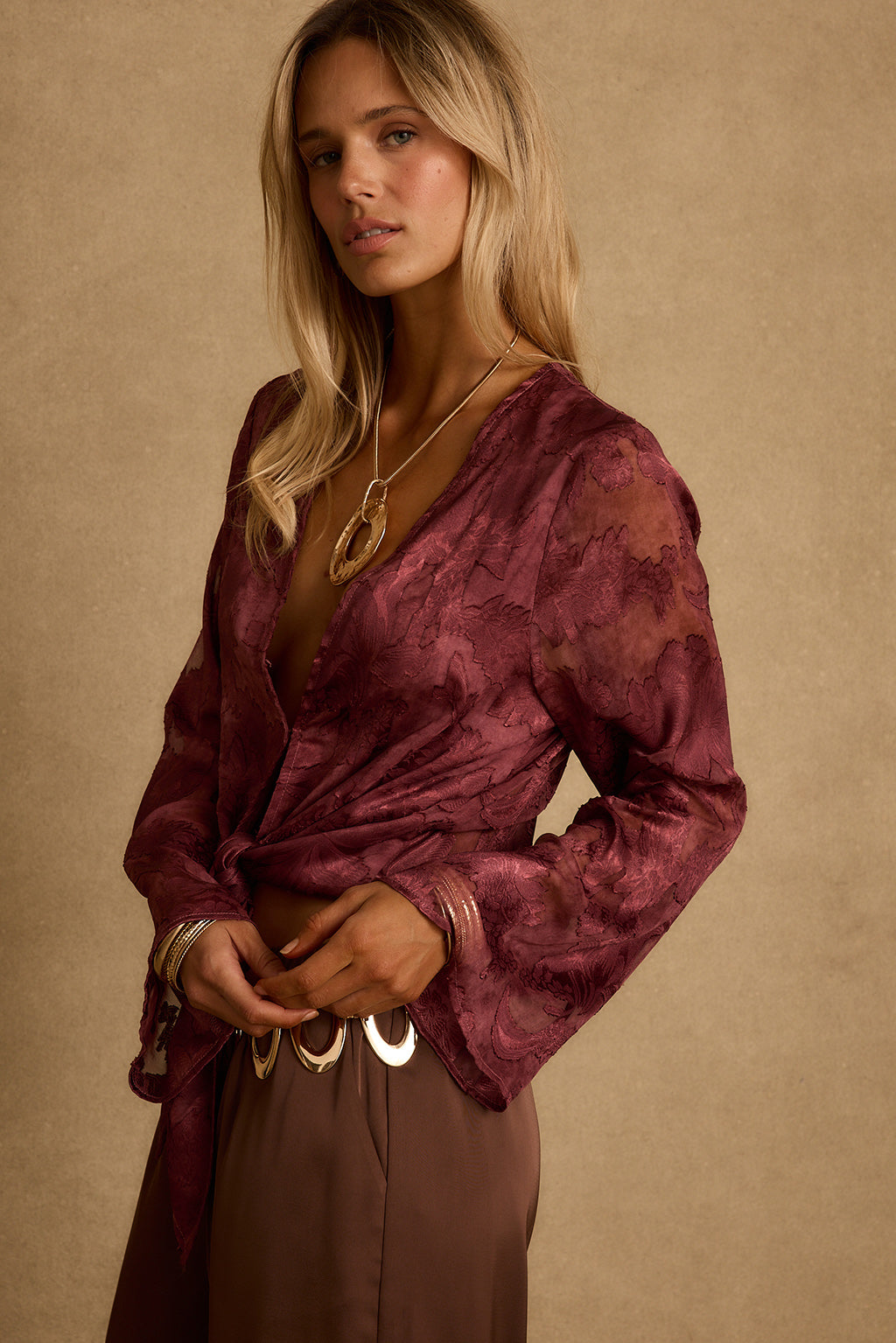 Waverly Mulberry Blouse